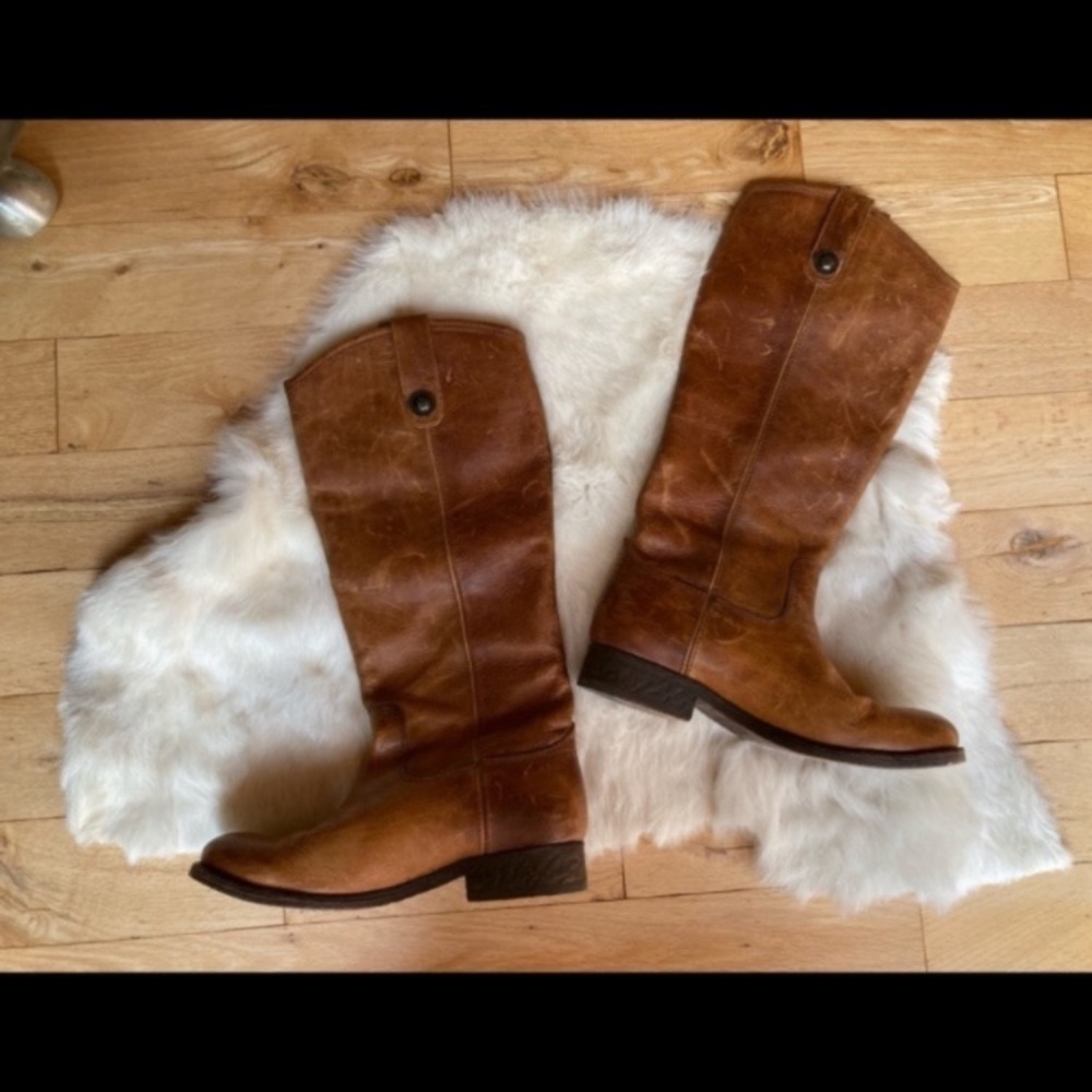 Frye | Tall Leather Riding Boots | Chestnut Brown | 5.5